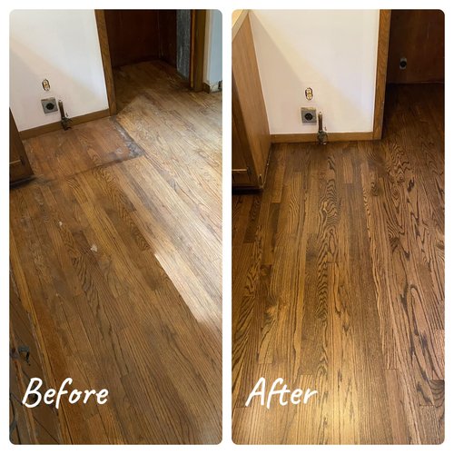 Detailed Image of Before and After Flooring Service